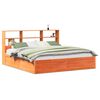 vidaXL Giroletto senza Materasso Marrone Cera 200x200 cm Legno di Pino