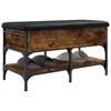 vidaXL Panca Porta Scarpe Rovere Fumo 82x42x45 cm in Legno Multistrato