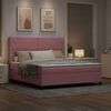 vidaXL Letto a molle con materasso con led Rosa 180 x 200 cm Velluto