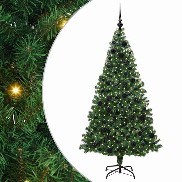 vidaXL Albero di Natale artificiale con 300 LED Verde 180 cm