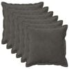 vidaXL Federa 6 pcs HOUTEN Grigio Scuro 30 x 30 cm Velluto