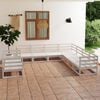 vidaXL Set Divani da Giardino 9 pz Bianco in Legno Massello di Pino