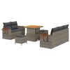 vidaXL Set Divano da Giardino con cuscino 10 pcs Grigio polyrattan