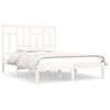 vidaXL Giroletto senza Materasso Bianco 180x200 cm Legno Massello Pino