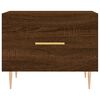 vidaXL Tavolini Salotto 2 pz Rovere Marrone 50x50x40 Legno Multistrato