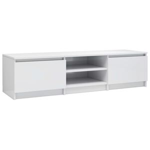 vidaXL Mobile Porta TV Bianco Lucido 140x40x35,5 cm Legno Multistrato