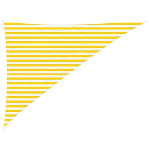 vidaXL Vela da ombra solare Giallo e Bianco 3 x 4 x 5 m