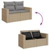 vidaXL Set Divano da Giardino 13 pz con Cuscini Beige in Polyrattan