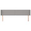 vidaXL Testiera ad Orecchio Grigio Chiaro 183x16x78/88 cm in Tessuto