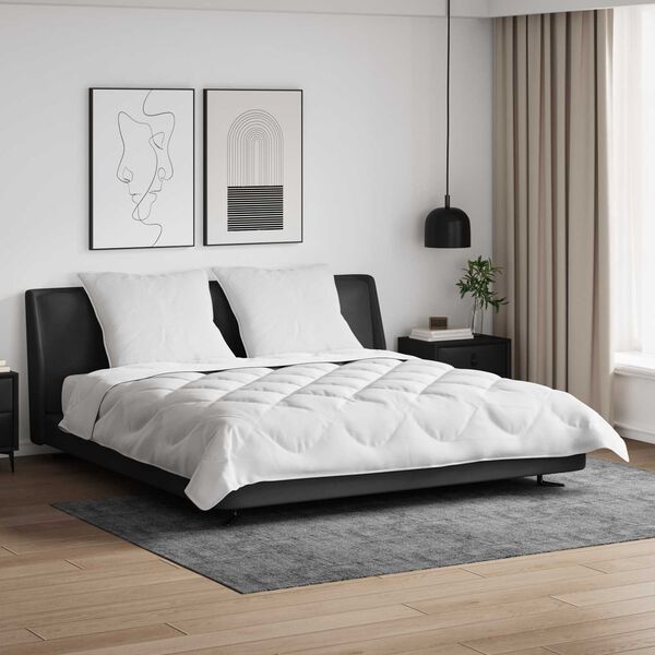 vidaXL Set di Piumoni 3 pcs Bianco Microfibra e Piuma d'Oca