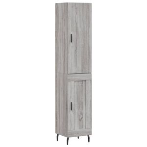 vidaXL Credenza Grigio Sonoma 34,5x34x180 cm in Legno Multistrato