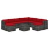 vidaXL Set Divani da Giardino Pallet 11 pz con Cuscini Massello Pino