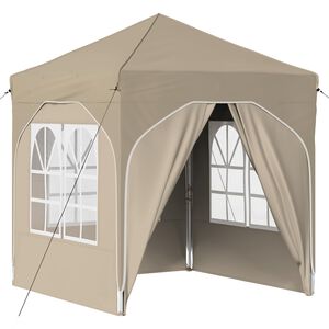 vidaXL Tenda per feste a pop-up 192 x 192 x 245 cm Crema