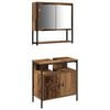 vidaXL Set di mobili per il bagno 2 pz Marrone 60 x 30 x 60 cm