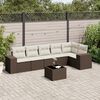 vidaXL Set Divani da Giardino 7 pz con Cuscini Marrone in Polyrattan