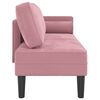 vidaXL Chaise Lounge con Cuscini Rosa in Velluto