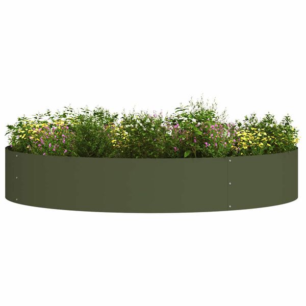 vidaXL Anello per vaso 5 pcs Verde oliva 120 x 120 x 20 cm