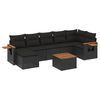 vidaXL Patio Sofa Set 8-Posti Black
