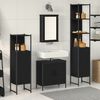 vidaXL Set di mobili per il bagno 4 pcs Nero Legno multistrato