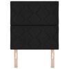 vidaXL Testiera con testiera Nero 80 cm Pelle Sintetica