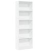 vidaXL Libreria Bianca 60x24x176 cm in Legno Massello