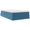 vidaXL Letto con contenitore e materasso Blu Scuro 120 x 200 cm