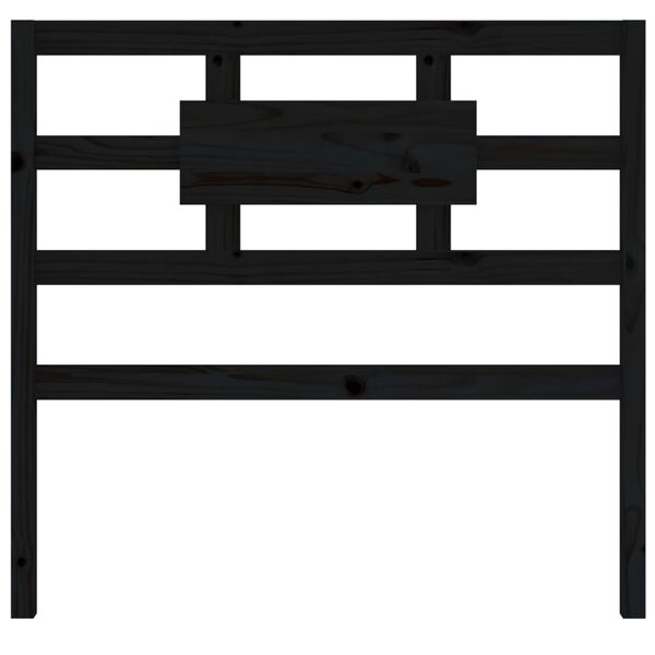 vidaXL Testiera per Letto Nera 80,5x4x100 cm in Legno Massello di Pino