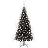 vidaXL Albero di Natale con 300 LED con supporto Nero 210 cm PVC