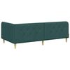 vidaXL Cornice del letto ad angolo Verde Scuro 90 x 200 cm Tessuto