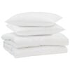 vidaXL Duvet Estivo con cuscino 3 pcs Bianco Microfibra