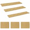 vidaXL Tappeti per scale 15 pz 76 x 20 cm Beige Poliestere