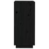 vidaXL Scarpiera Nera 35x35x80 cm in Legno Massello di Pino