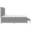 vidaXL Letto a molle con materasso Grigio chiaro 200 x 200 cm Tessuto