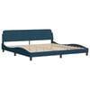 vidaXL Letto con Materasso Blu 200x200 cm Velluto