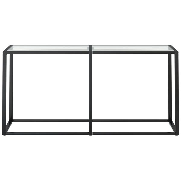 vidaXL Tavolo Consolle Trasparente 160x35x75,5 cm in Vetro Temperato