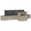 vidaXL Set Divano da Giardino 5 pz Grigio chiaro e grigio scuro
