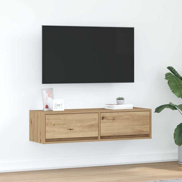 vidaXL Mobile TV con cassetto rovere artigianale 100 x 31 x 25,5 cm