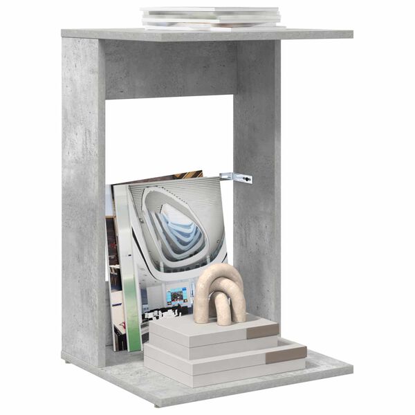 vidaXL Tavolo laterale Grigio cemento 40 x 38 x 62,5 cm