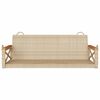 vidaXL Panchina a Dondolo Beige 109x62x40 cm in Polyrattan