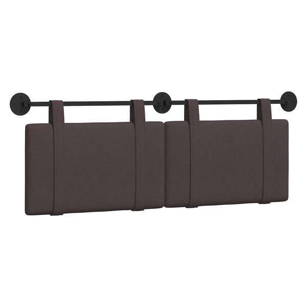 vidaXL Testata appesa Marrone Scuro 130 x 55 x 5 cm Tessuto