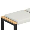 vidaXL Cuscino per panchina 2 pz Similpelle Bianco Profondit&agrave; 35 cm