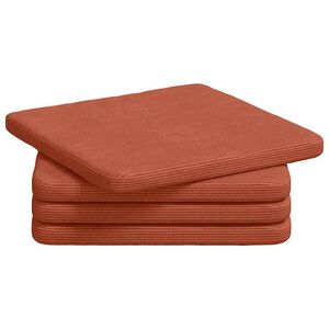 vidaXL Cuscini per Seduta 4 pz Tessuto in Cords Rosso Arancio