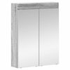 vidaXL Mobiletto per specchio da bagno con porta TULUM Grigio Sonoma