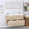 vidaXL Set Mobili da Bagno 3 pz Rovere Sonoma