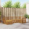 vidaXL Set divani 6 pcs Naturale Legno di Acacia Massello