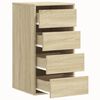 vidaXL Cassettiera Angolare Rovere Sonoma 40x41x76cm Legno Multistrato