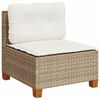 vidaXL Set Divani da Giardino 11 pz con Cuscini Beige in Polyrattan