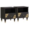 vidaXL Armadio da Notte 2 pz Nero 40 x 33 x 46 cm