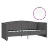 vidaXL Dormeuse con Materasso USB Grigio Scuro in Velluto 90x200 cm