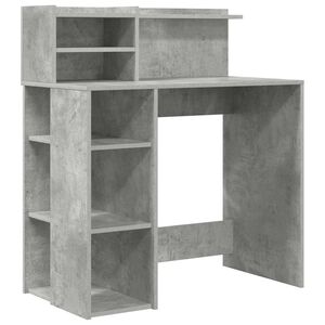 vidaXL Scrivania Grigio cemento Legno ingegnerizzato